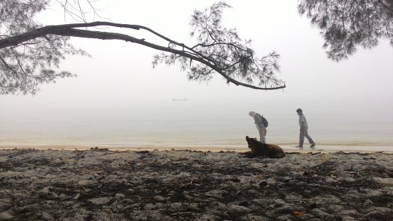 Salah satu sudut pantai di Tanjung Keluang.